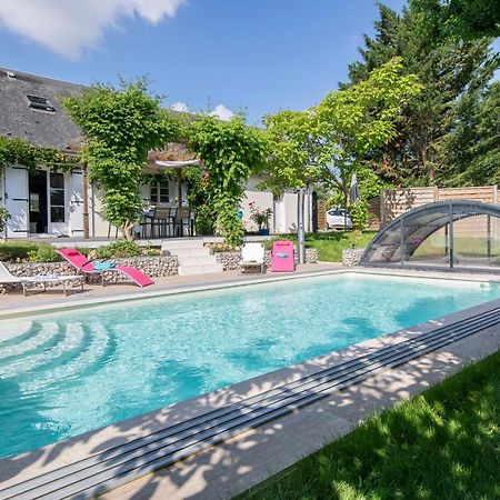 Au Coeur Du Bien-Etre, Chalet Avec Piscine Chauffee Et Couverte, Spa, Sauna, Massages Monteaux Bagian luar foto