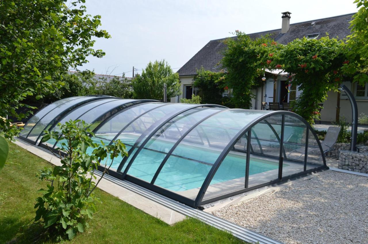 Au Coeur Du Bien-Etre, Chalet Avec Piscine Chauffee Et Couverte, Spa, Sauna, Massages Monteaux Bagian luar foto
